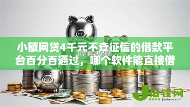 小额网贷4千元不查征信的借款平台百分百通过，哪个软件能直接借钱的5个平台介绍