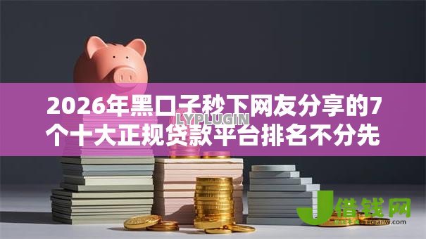 2026年黑口子秒下网友分享的7个十大正规贷款平台排名不分先后我觉得不错！