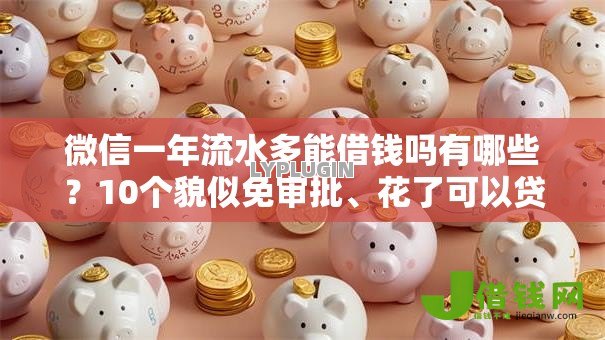 微信一年流水多能借钱吗有哪些？10个貌似免审批、花了可以贷款的平台合集