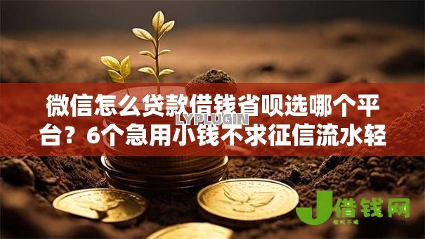 微信怎么贷款借钱省呗选哪个平台？6个急用小钱不求征信流水轻松贷的平台推荐