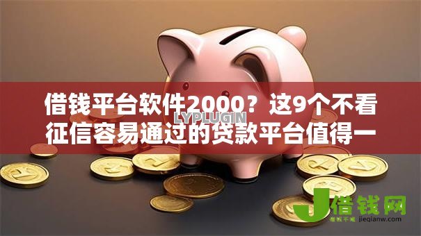 借钱平台软件2000？这9个不看征信容易通过的贷款平台值得一试