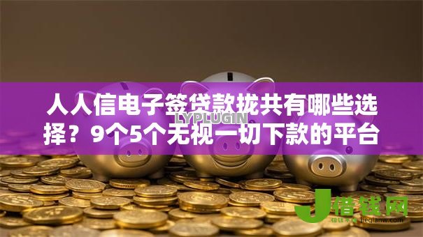 人人信电子签贷款拢共有哪些选择？9个5个无视一切下款的平台详解