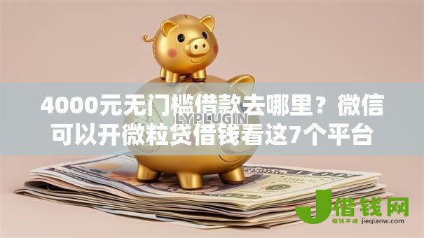 4000元无门槛借款去哪里？微信可以开微粒贷借钱看这7个平台
