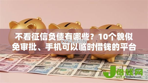 不看征信负债有哪些？10个貌似免审批、手机可以临时借钱的平台合集