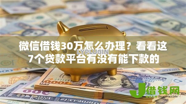 微信借钱30万怎么办理?看看这7个贷款平台有没有能下款的 微信借钱30万怎么办理?看看这7个贷款平台有没有能下款的