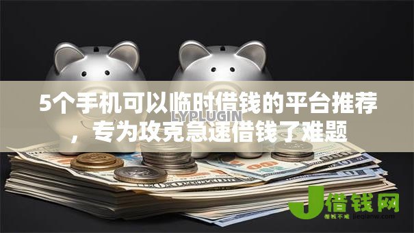 5个手机可以临时借钱的平台推荐，专为攻克急速借钱了难题
