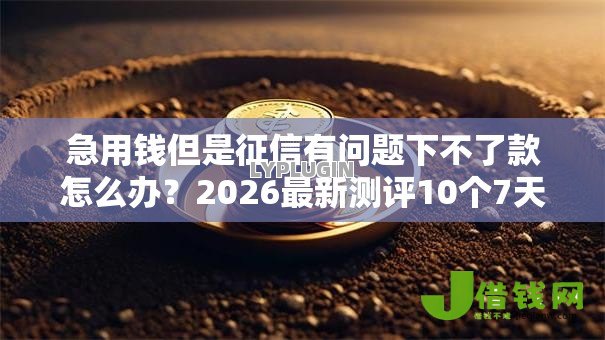 急用钱但是征信有问题下不了款怎么办？2026最新测评10个7天贷款平台