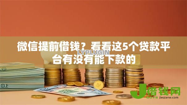 微信提前借钱？看看这5个贷款平台有没有能下款的
