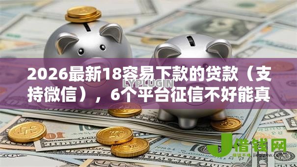2026最新18容易下款的贷款（支持微信），6个平台征信不好能真真正正借到钱无私分享
