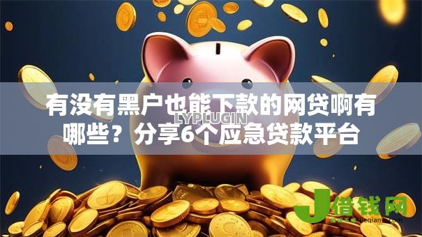 有没有黑户也能下款的网贷啊有哪些？分享6个应急贷款平台