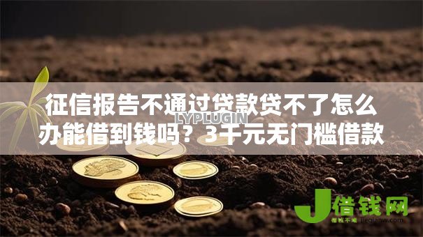 征信报告不通过贷款贷不了怎么办能借到钱吗？3千元无门槛借款5个平台推荐