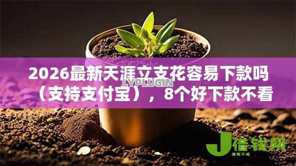2026最新天涯立支花容易下款吗（支持支付宝），8个好下款不看征信的网贷平台无私分享