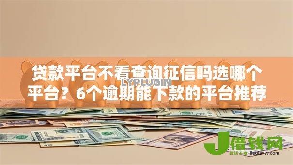 贷款平台不看查询征信吗选哪个平台？6个逾期能下款的平台推荐