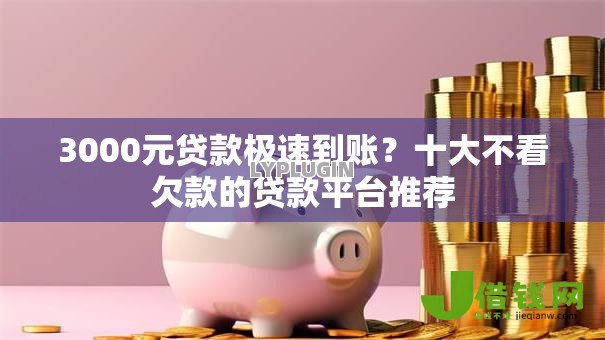 3000元贷款极速到账？十大不看欠款的贷款平台推荐