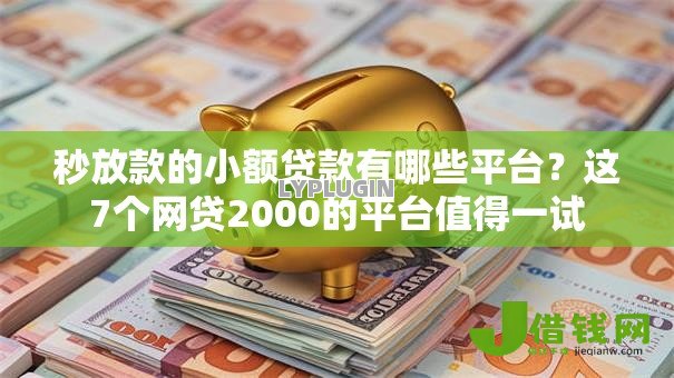 秒放款的小额贷款有哪些平台？这7个网贷2000的平台值得一试