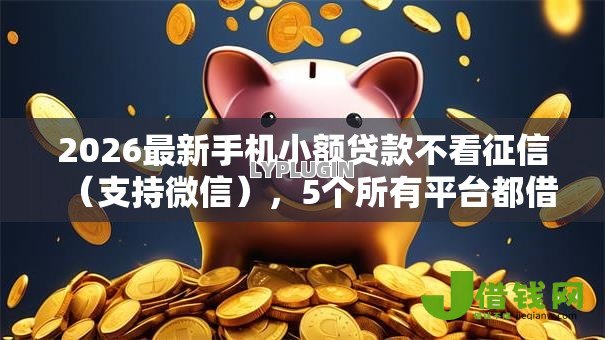 2026最新手机小额贷款不看征信（支持微信），5个所有平台都借不到钱了还能借到钱的平台无私分享
