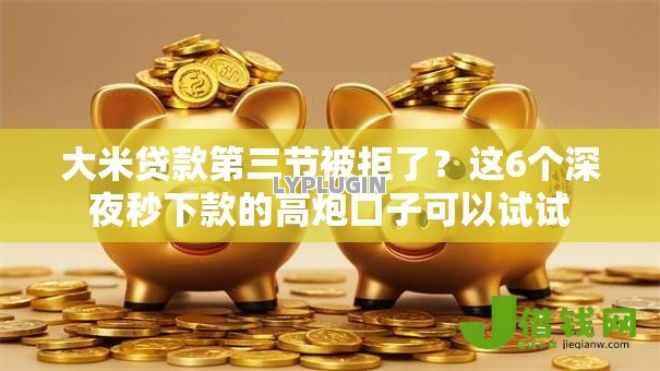 大米贷款第三节被拒了?这6个深夜秒下款的高炮口子可以试试 大米贷款第三节被拒了?这6个深夜秒下款的高炮口子可以试试