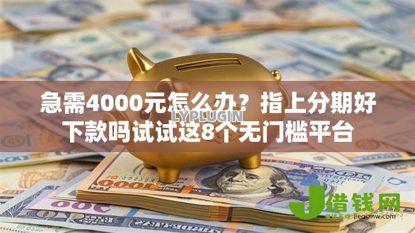 急需4000元怎么办？指上分期好下款吗试试这8个无门槛平台