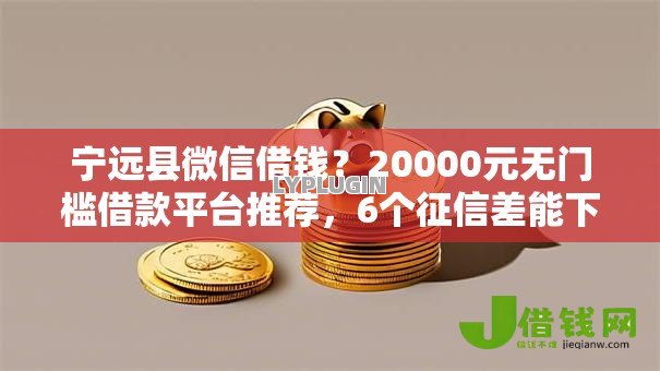 宁远县微信借钱？20000元无门槛借款平台推荐，6个征信差能下款的平台盘点