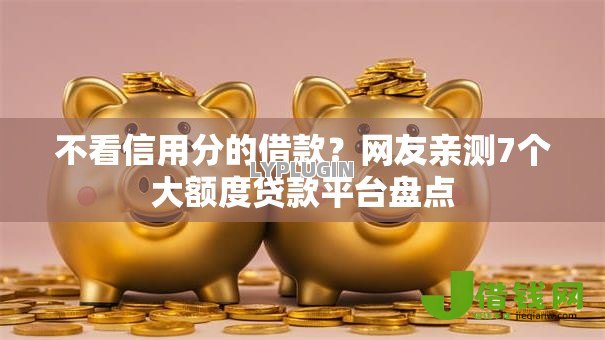不看信用分的借款？网友亲测7个大额度贷款平台盘点