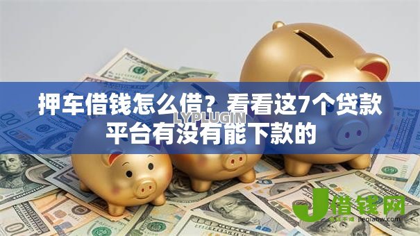 押车借钱怎么借？看看这7个贷款平台有没有能下款的