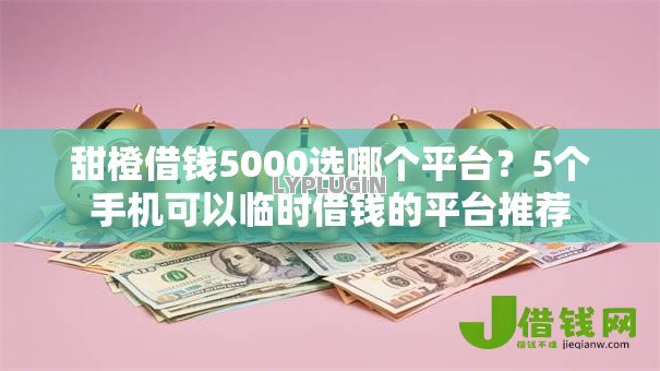 甜橙借钱5000选哪个平台？5个手机可以临时借钱的平台推荐