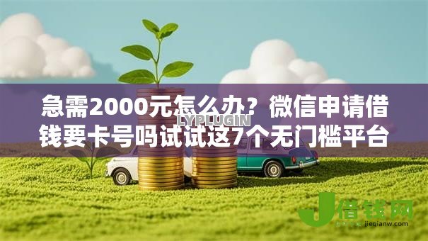急需2000元怎么办？微信申请借钱要卡号吗试试这7个无门槛平台