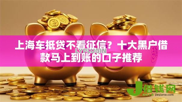 上海车抵贷不看征信？十大黑户借款马上到账的口子推荐