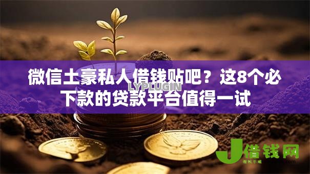微信土豪私人借钱贴吧？这8个必下款的贷款平台值得一试