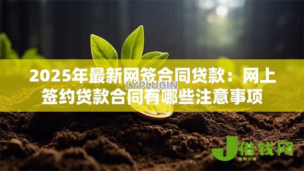 2025年最新网签合同贷款：网上签约贷款合同有哪些注意事项