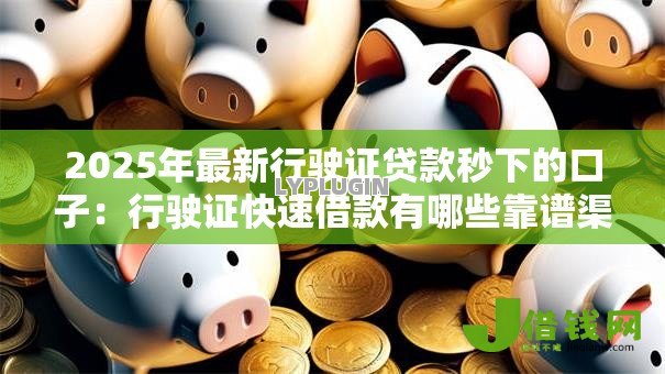 2025年最新行驶证贷款秒下的口子：行驶证快速借款有哪些靠谱渠道