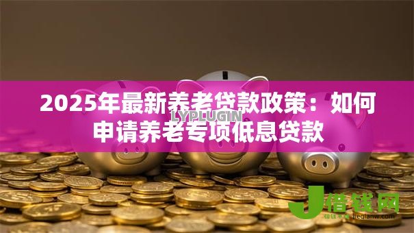 2025年最新养老贷款政策：如何申请养老专项低息贷款