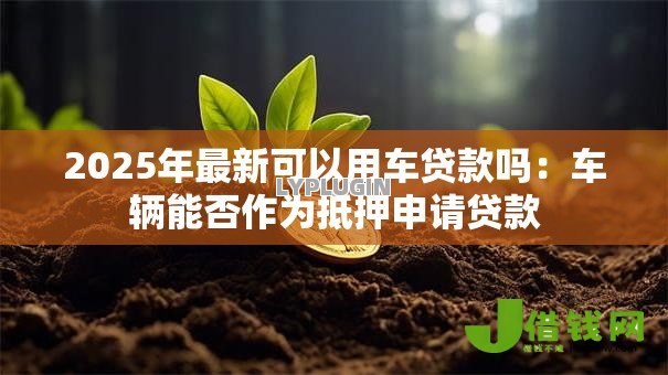 2025年最新可以用车贷款吗：车辆能否作为抵押申请贷款