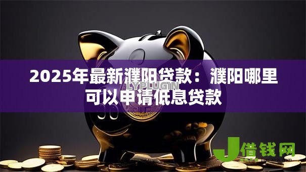 2025年最新濮阳贷款：濮阳哪里可以申请低息贷款