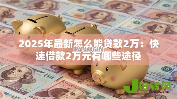 2025年最新怎么能贷款2万：快速借款2万元有哪些途径